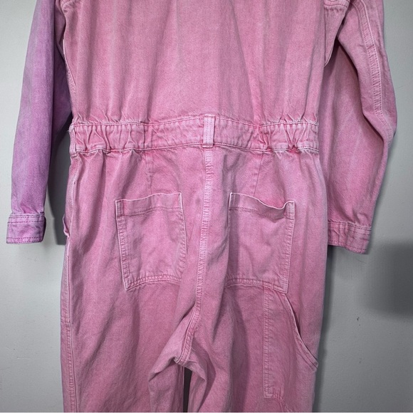 Old Navy Long-Sleeve Cropped Jean Utility Jumpsuit Size Large 100% Cotton - Picture 9 of 15
